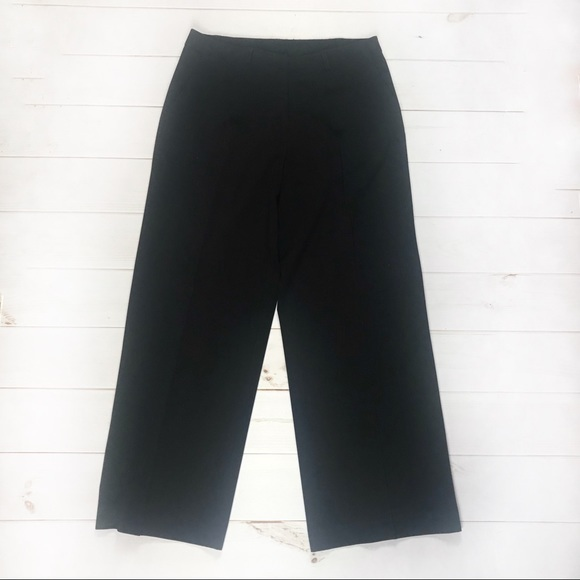 Coldwater‎ Creek 12 black high rise waist stretch wide leg classic career pants - Picture 1 of 7